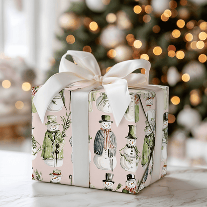 Cotton Candy Snowmen - Wrapping Paper - Aspen & Arlo