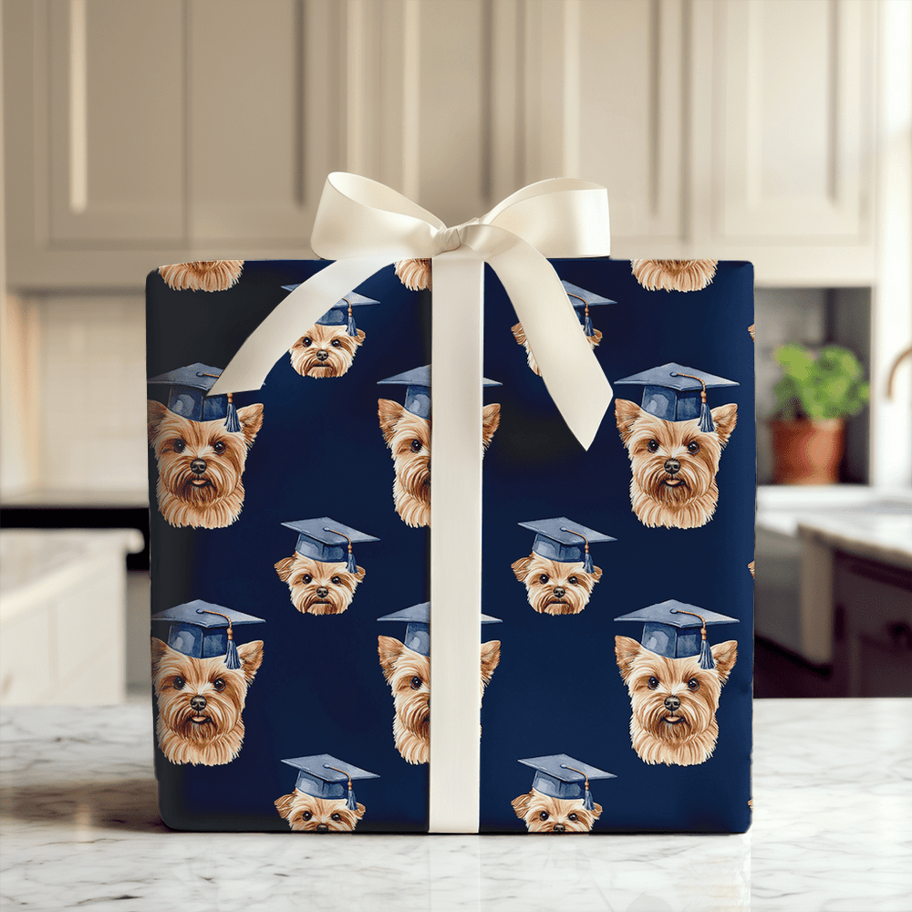 Yorkie Graduate - Wrapping Paper - Aspen & Arlo