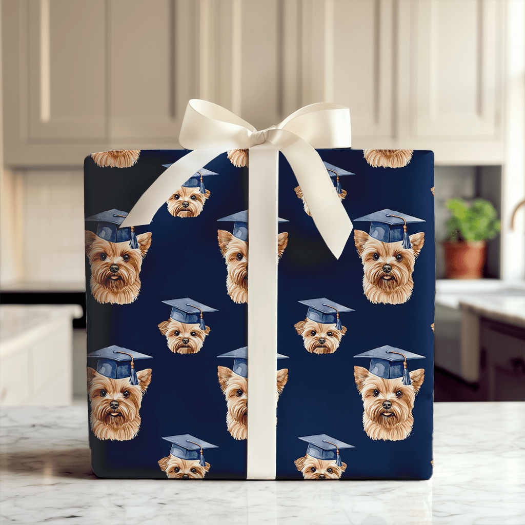 Yorkie Graduate - Wrapping Paper - Aspen & Arlo