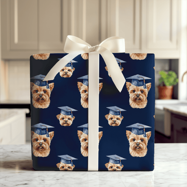 Yorkie Graduate - Wrapping Paper - Aspen & Arlo