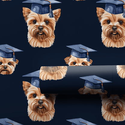 Yorkie Graduate - Wrapping Paper - Aspen & Arlo