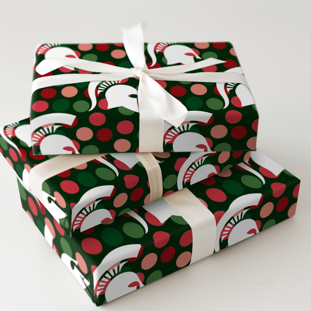 Spartan Christmas Dots - Wrapping Paper - Aspen & Arlo