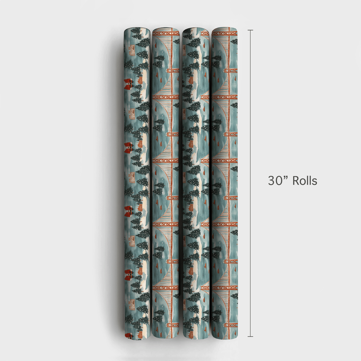 Santa San Francisco - Wrapping Paper - Aspen & Arlo