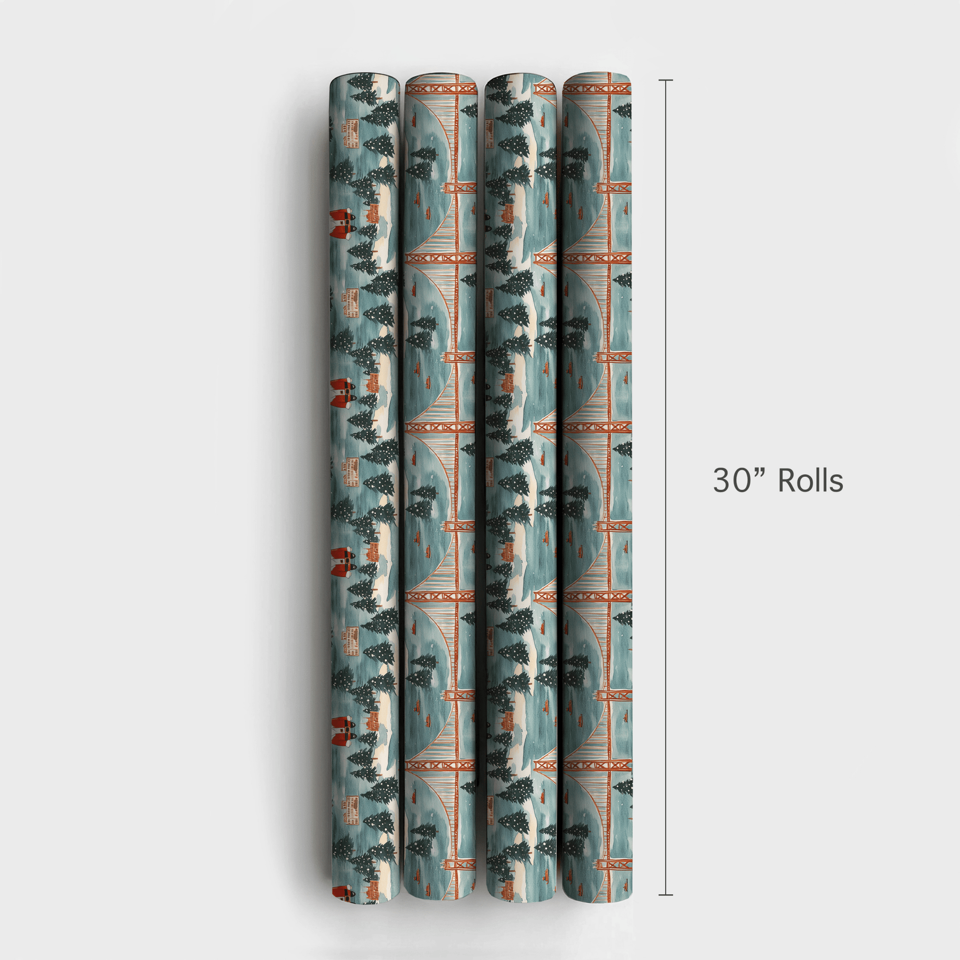 Santa San Francisco - Wrapping Paper - Aspen & Arlo