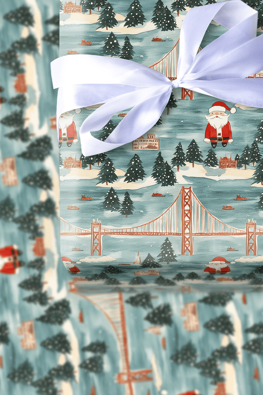 Santa San Francisco - Wrapping Paper - Aspen & Arlo