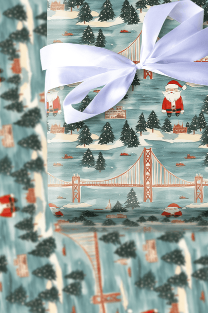 Santa San Francisco - Wrapping Paper - Aspen & Arlo