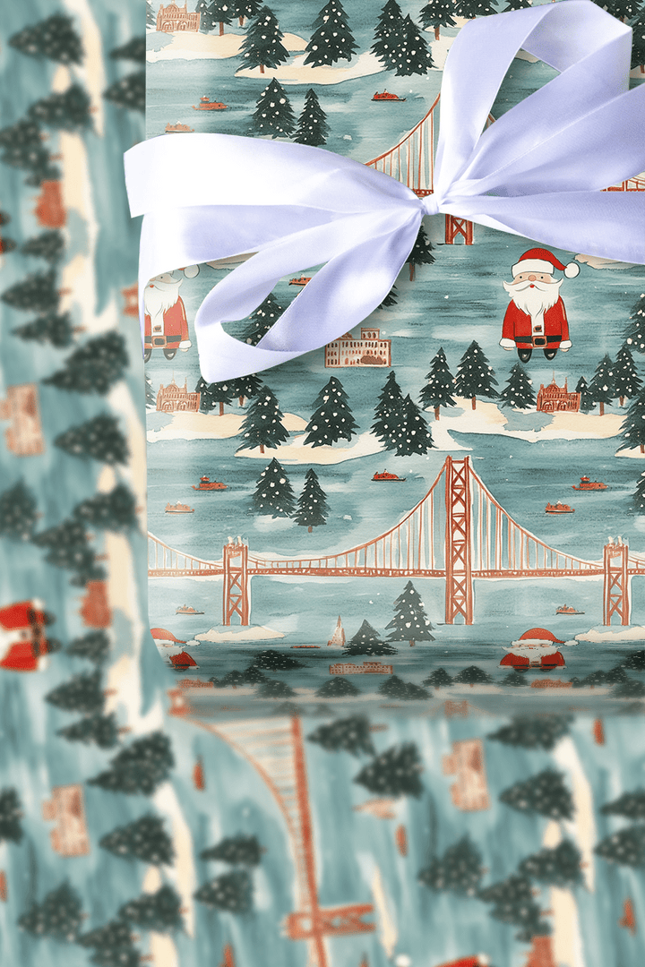 Santa San Francisco - Wrapping Paper - Aspen & Arlo