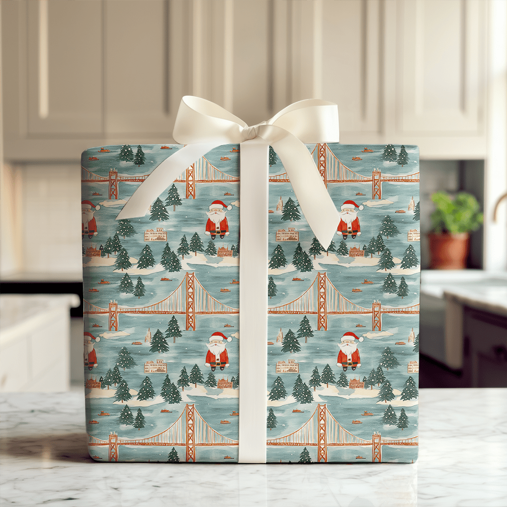 Santa San Francisco - Wrapping Paper - Aspen & Arlo