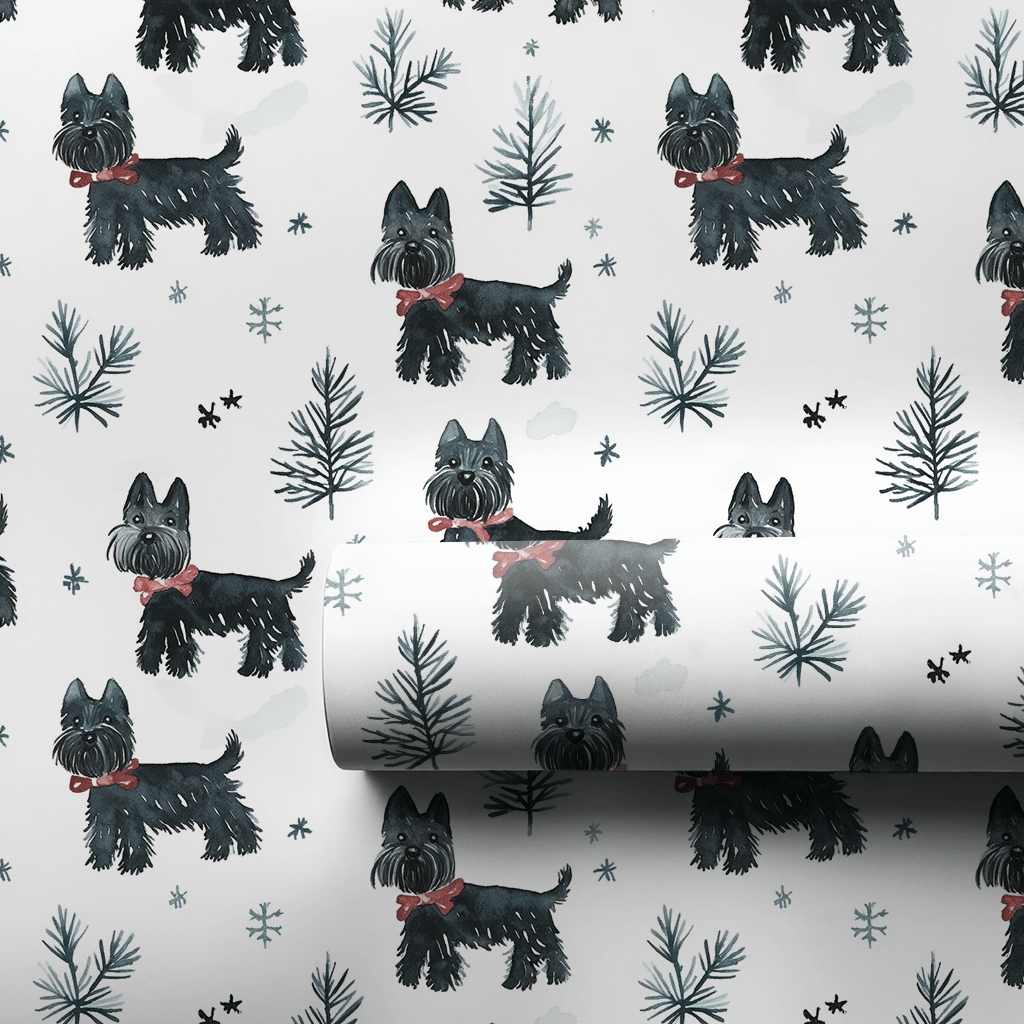 Merry Scottie Mingle - Wrapping Paper - Aspen & Arlo