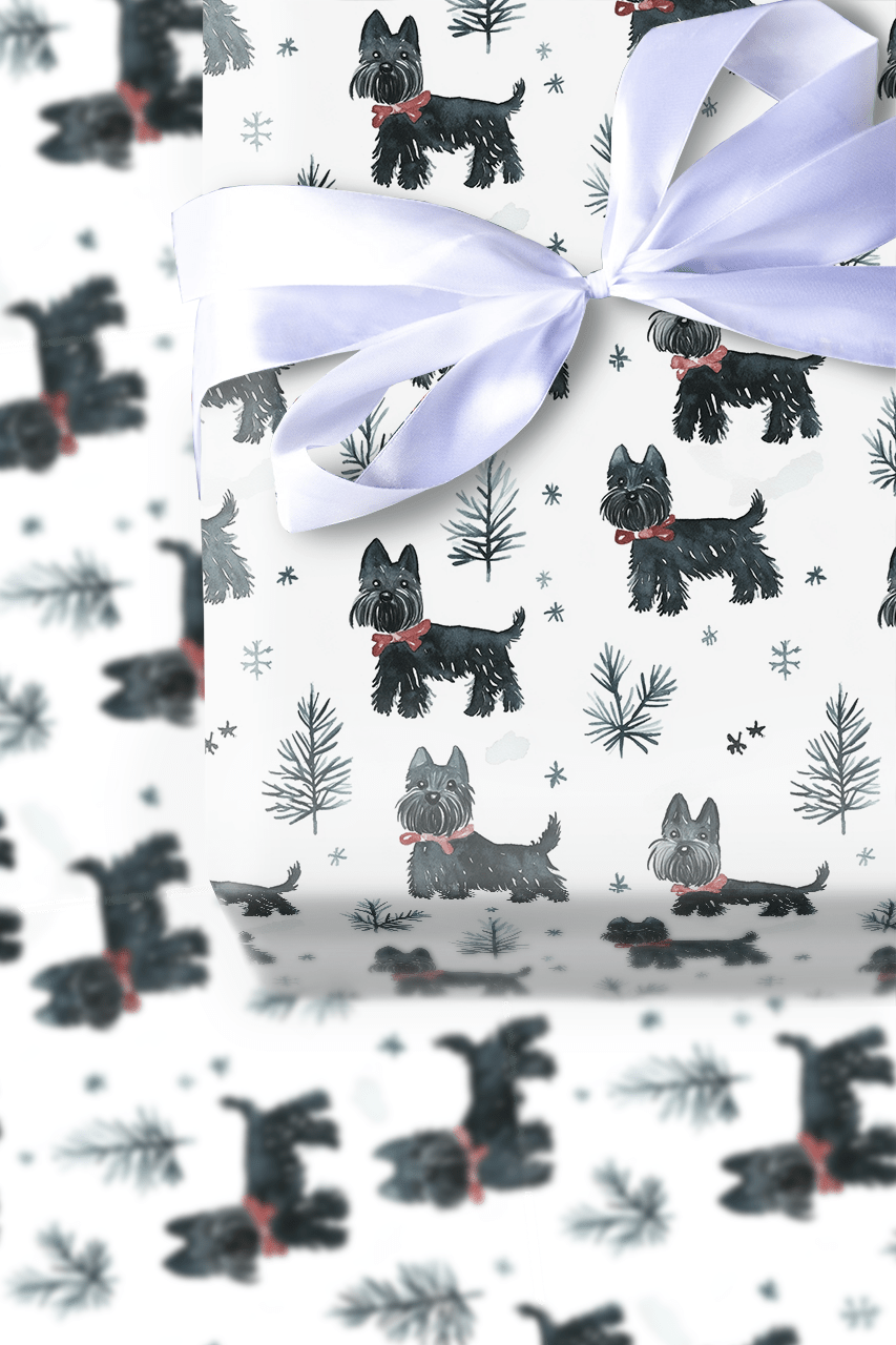 Merry Scottie Mingle - Wrapping Paper - Aspen & Arlo