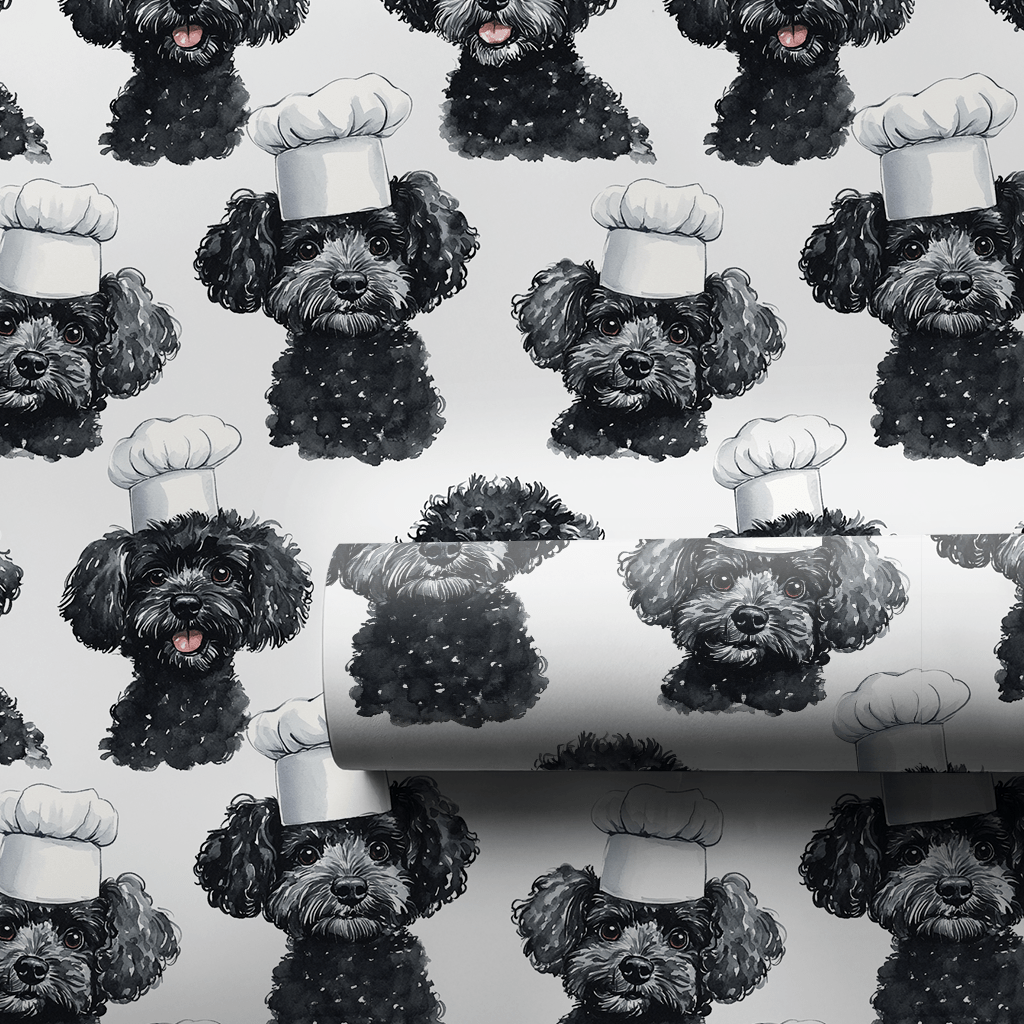 Cooking with the Black Poodles - Wrapping Paper - Aspen & Arlo