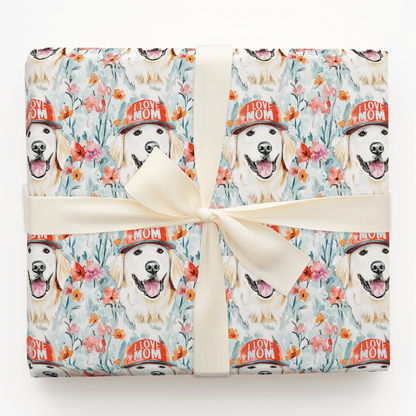 Mom's Favorite White Golden - Wrapping Paper - Aspen & Arlo