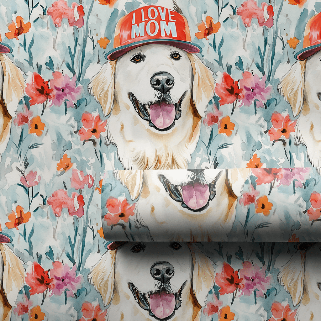 Mom's Favorite White Golden - Wrapping Paper - Aspen & Arlo