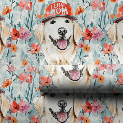 Mom's Favorite White Golden - Wrapping Paper - Aspen & Arlo