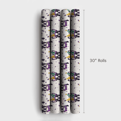 Mardi Gras Boston Terrier - Wrapping Paper - Aspen & Arlo