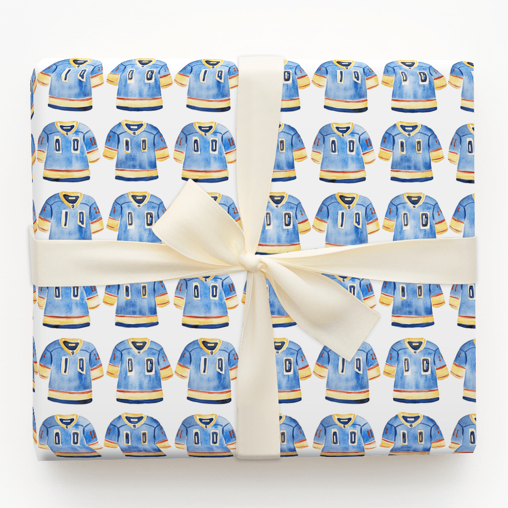 Penalty Box Blue - Wrapping Paper - Aspen & Arlo
