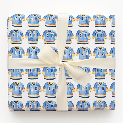 Penalty Box Blue - Wrapping Paper - Aspen & Arlo