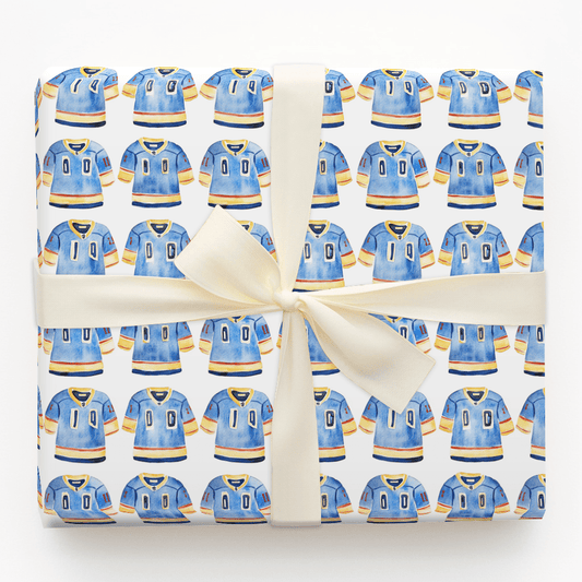 Penalty Box Blue - Wrapping Paper - Aspen & Arlo