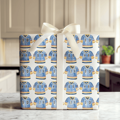 Penalty Box Blue - Wrapping Paper - Aspen & Arlo