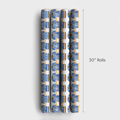 Penalty Box Blue - Wrapping Paper - Aspen & Arlo