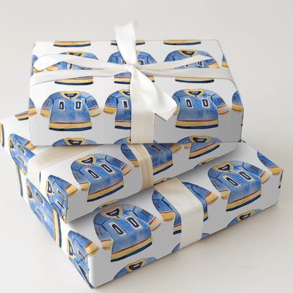 Penalty Box Blue - Wrapping Paper - Aspen & Arlo
