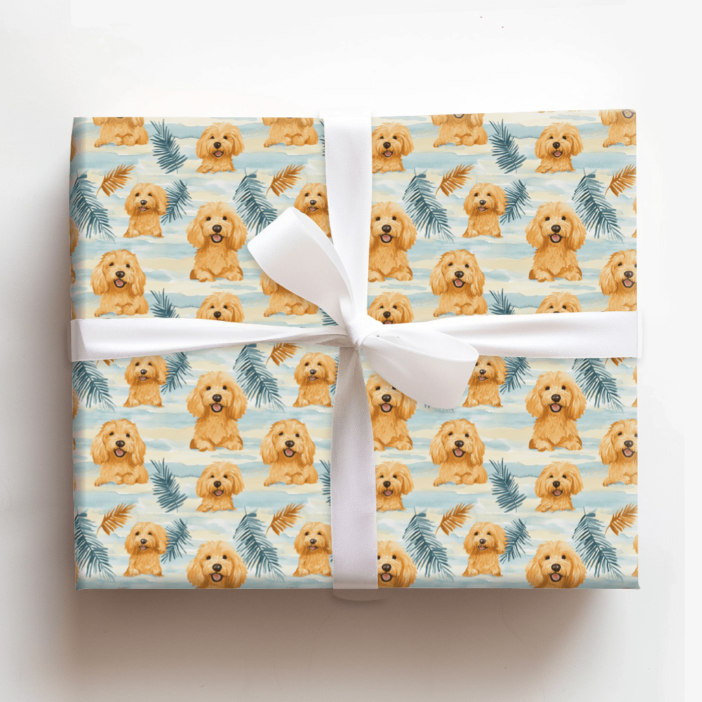 Beach Day with the Goldendoodle - Wrapping Paper - Aspen & Arlo