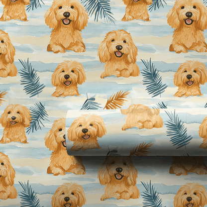 Beach Day with the Goldendoodle - Wrapping Paper - Aspen & Arlo