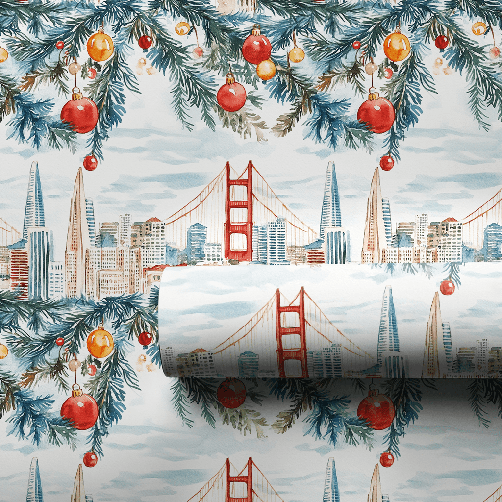 Bridge Over Holiday - Wrapping Paper - Aspen & Arlo