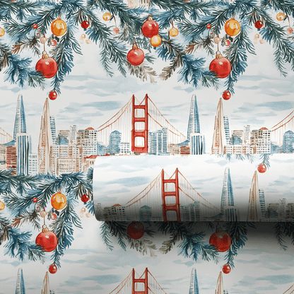 Bridge Over Holiday - Wrapping Paper - Aspen & Arlo