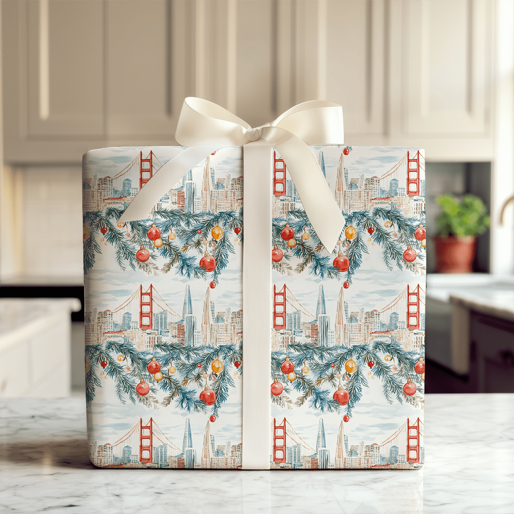 Bridge Over Holiday - Wrapping Paper - Aspen & Arlo