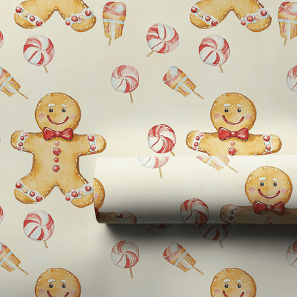 Peppermint Man - Wrapping Paper - Aspen & Arlo