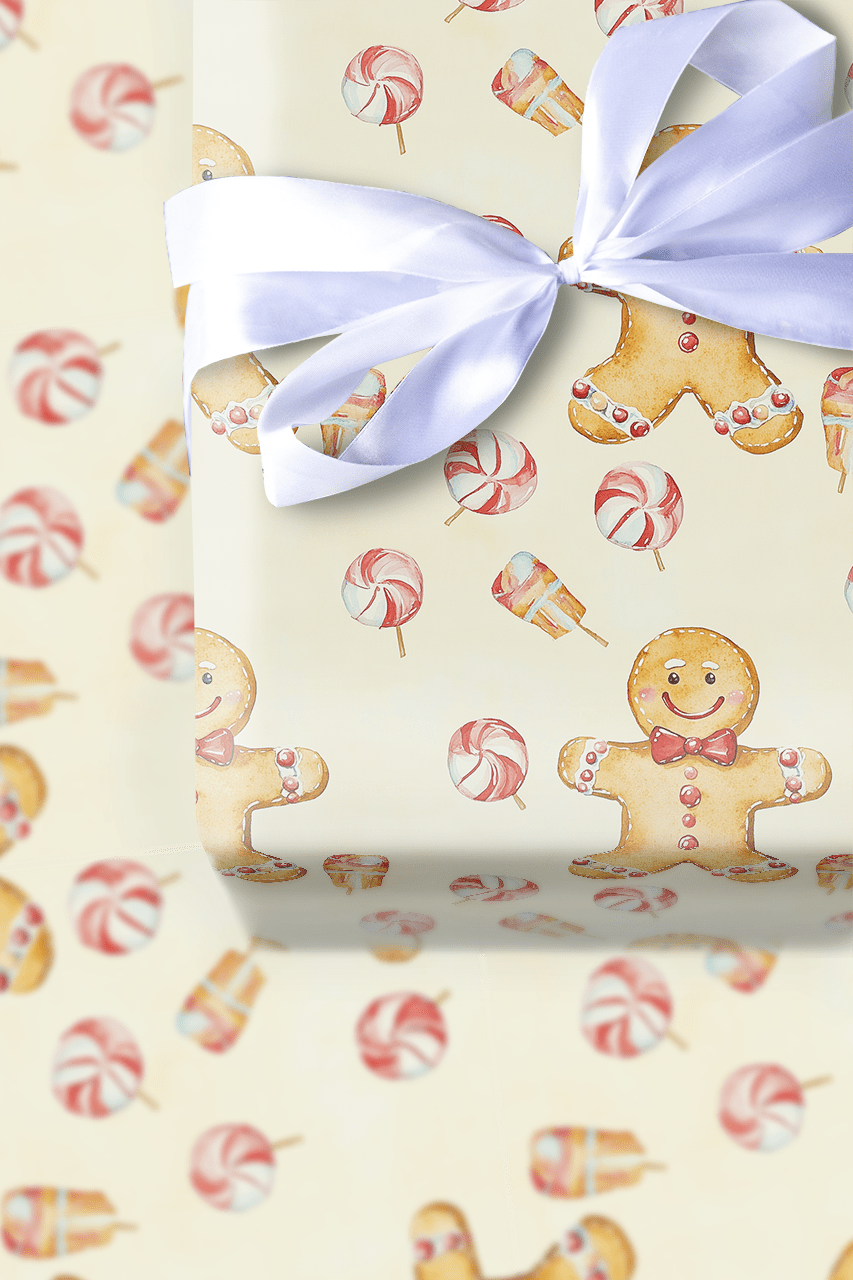 Peppermint Man - Wrapping Paper - Aspen & Arlo