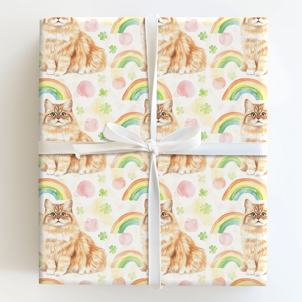 Rainbows with the Turkish Angora - Wrapping Paper - Aspen & Arlo