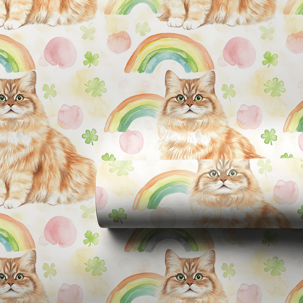 Rainbows with the Turkish Angora - Wrapping Paper - Aspen & Arlo