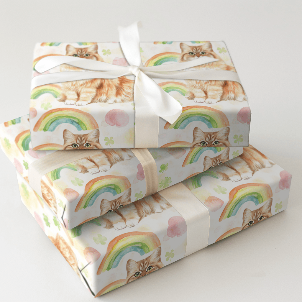 Rainbows with the Turkish Angora - Wrapping Paper - Aspen & Arlo