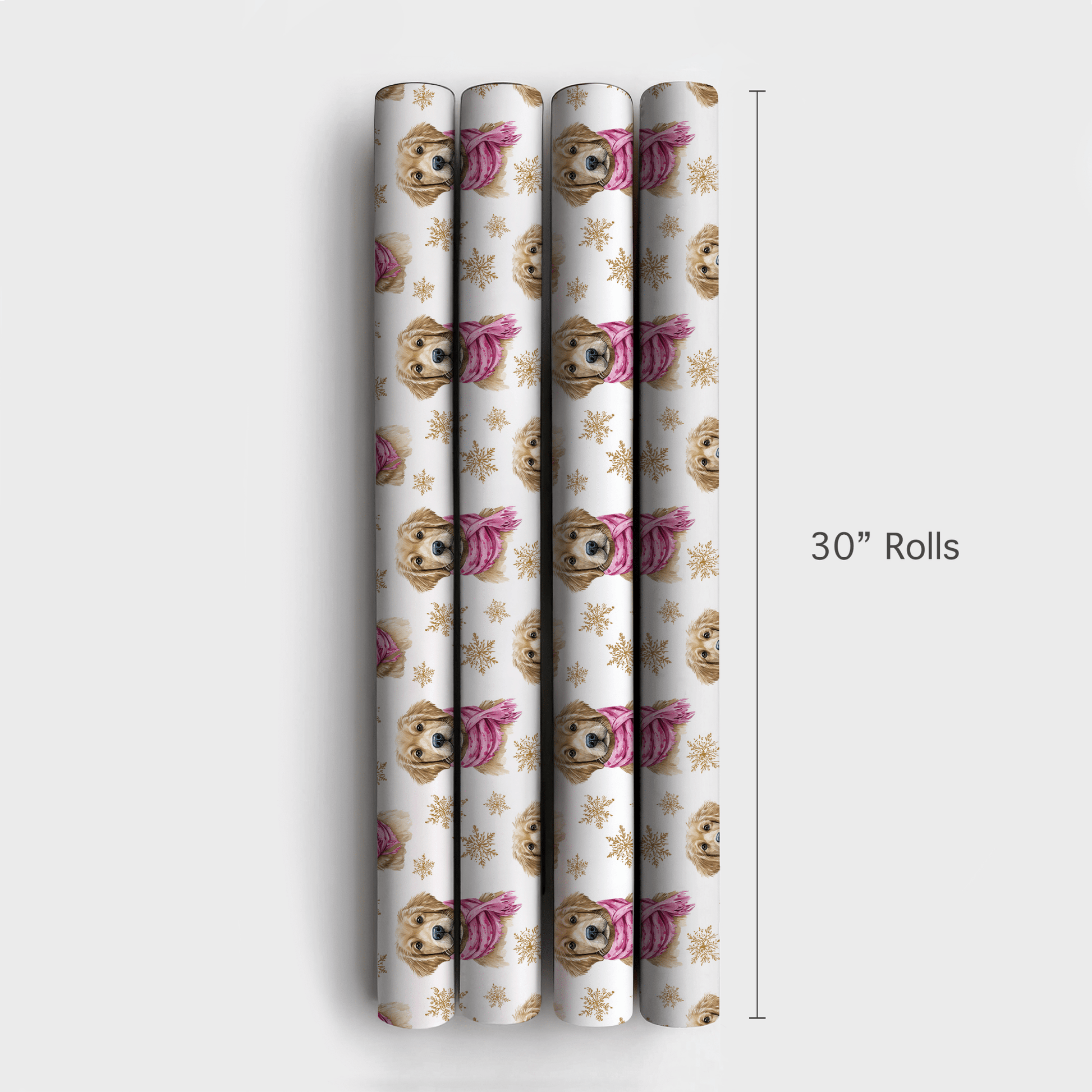 Pink and Gold Retriever - Wrapping Paper - Aspen & Arlo