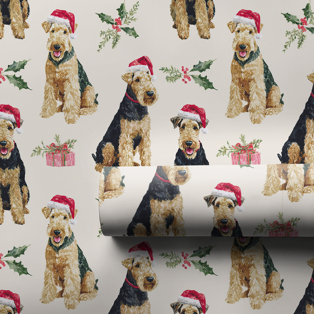 Santa the Airedale Terrier