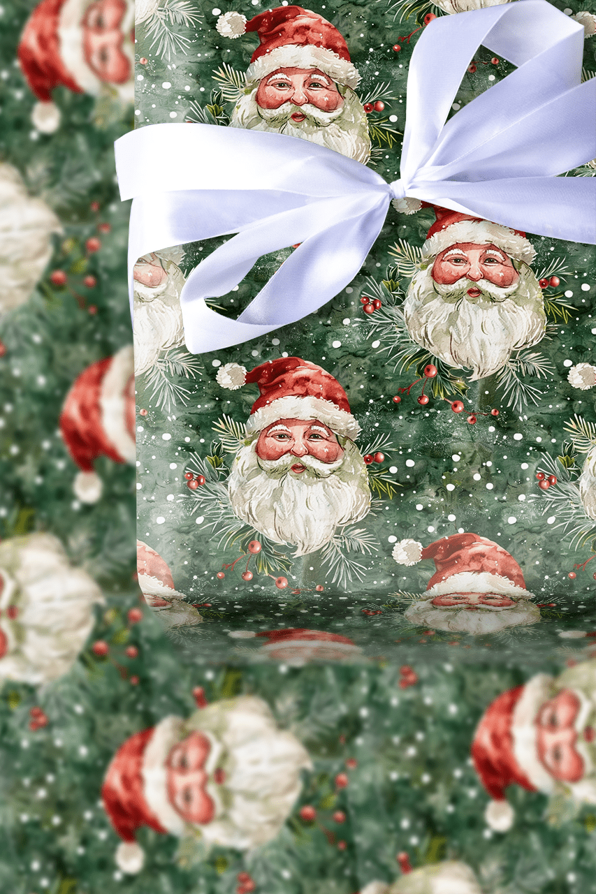 Pam's Santa - Wrapping Paper - Aspen & Arlo