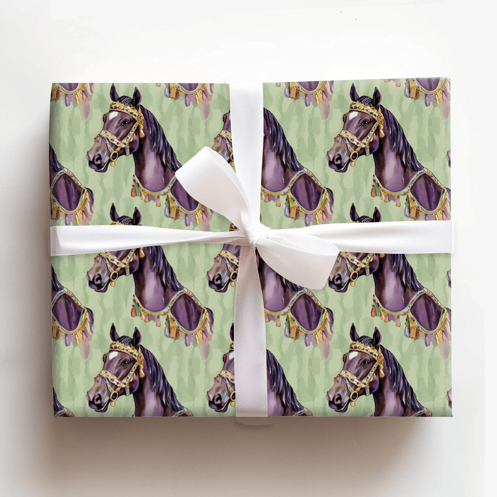 Mardi Gras Stallion - Wrapping Paper - Aspen & Arlo