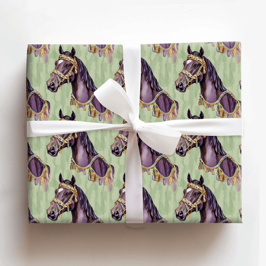 Mardi Gras Stallion - Wrapping Paper - Aspen & Arlo