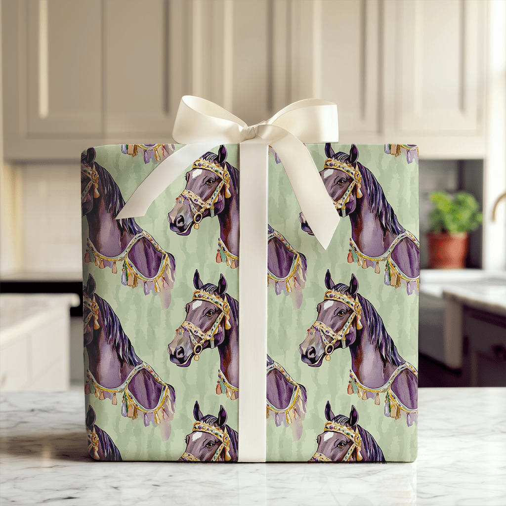 Mardi Gras Stallion - Wrapping Paper - Aspen & Arlo