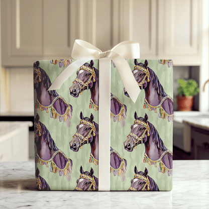 Mardi Gras Stallion - Wrapping Paper - Aspen & Arlo