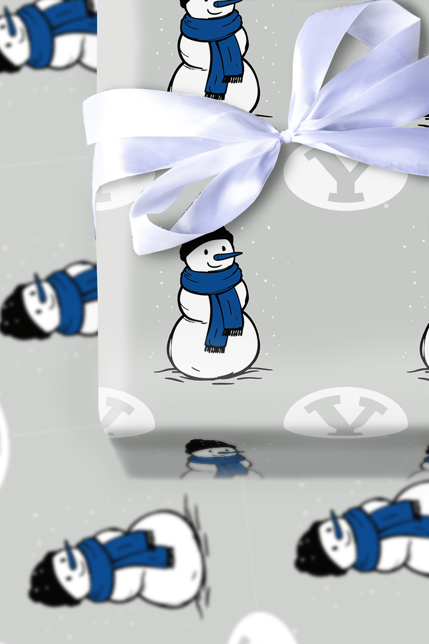 BYU Snowman - Wrapping Paper - Aspen & Arlo
