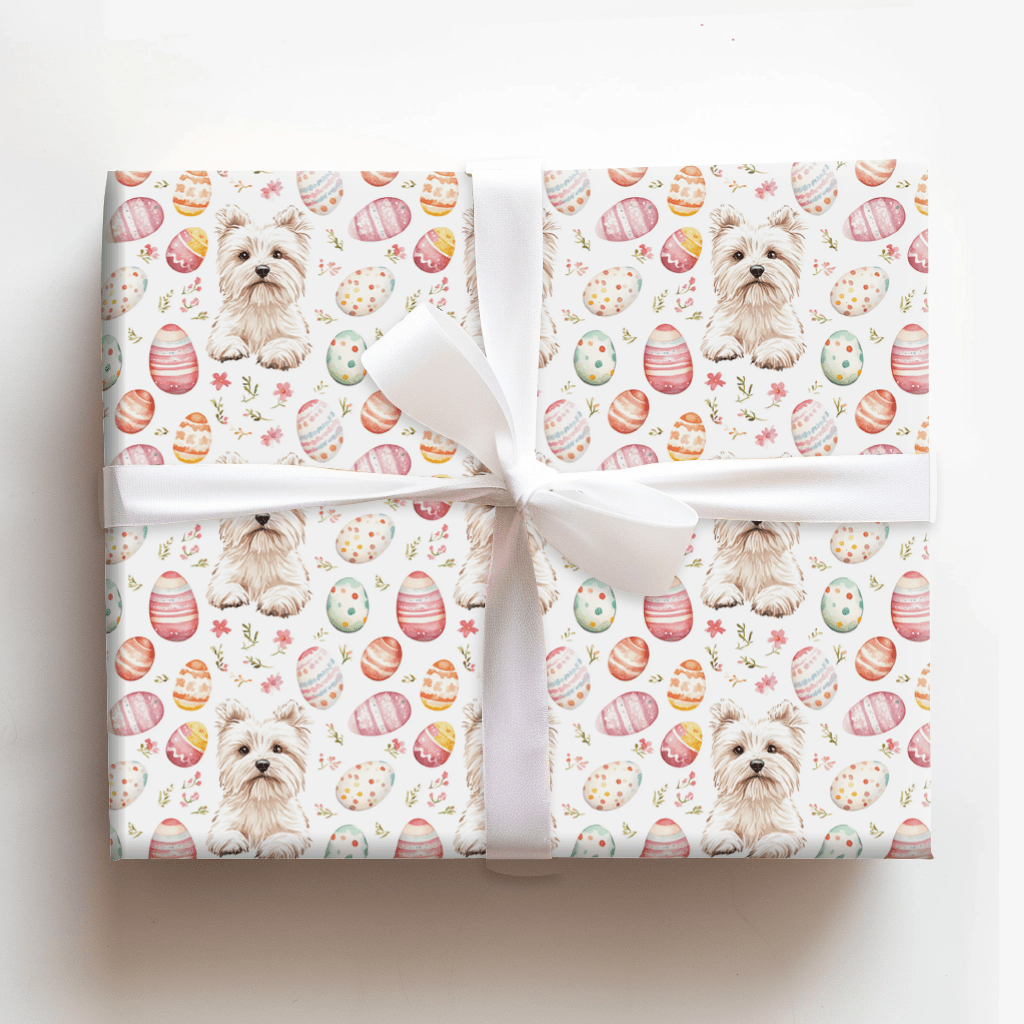 Easter Eggs with the Westie - Wrapping Paper - Aspen & Arlo