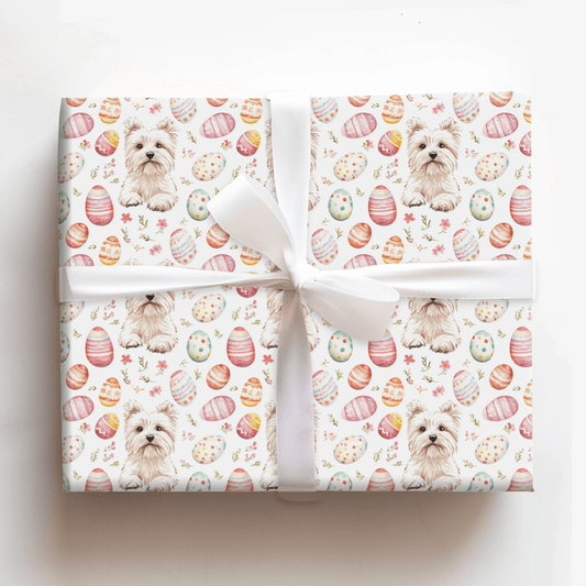 Easter Eggs with the Westie - Wrapping Paper - Aspen & Arlo