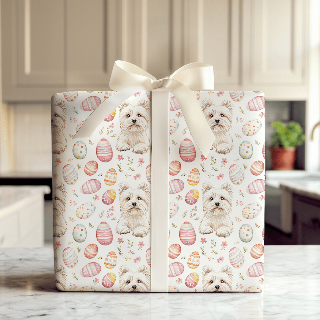 Easter Eggs with the Westie - Wrapping Paper - Aspen & Arlo