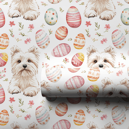 Easter Eggs with the Westie - Wrapping Paper - Aspen & Arlo
