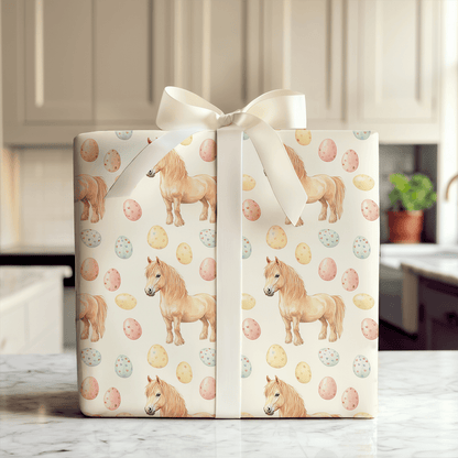 Easter Eggs with the Shetland - Wrapping Paper - Aspen & Arlo