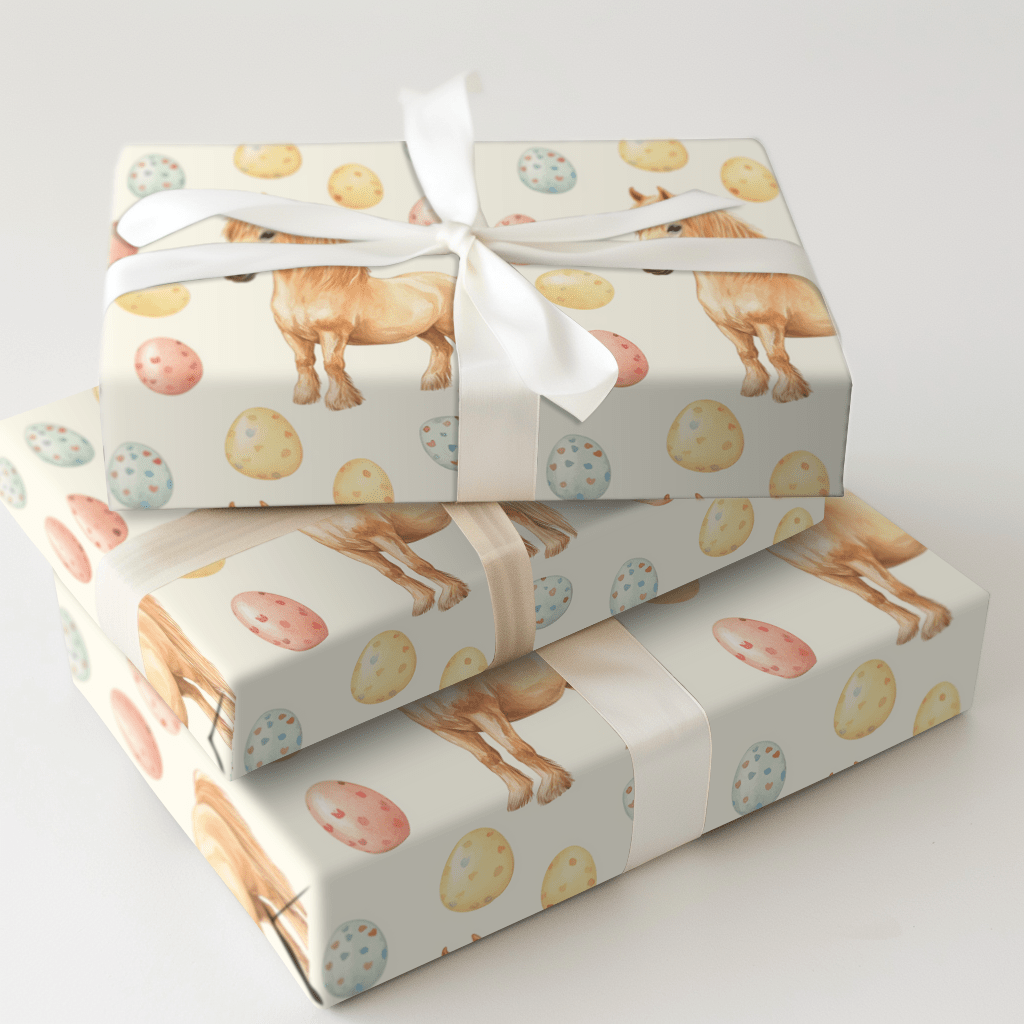 Easter Eggs with the Shetland - Wrapping Paper - Aspen & Arlo