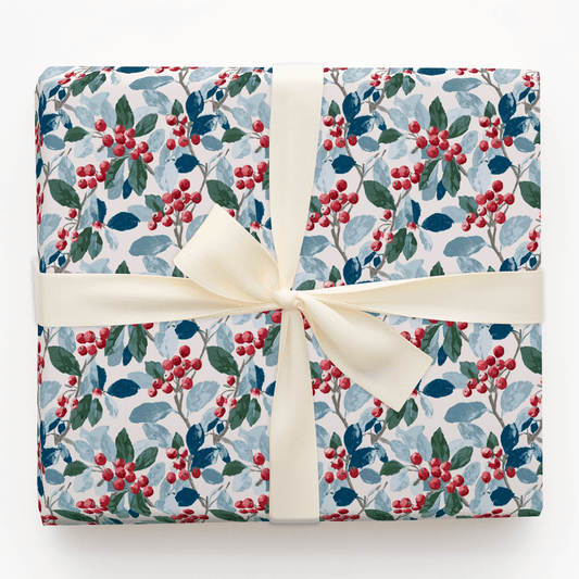 Crimson Berries - Wrapping Paper - Aspen & Arlo